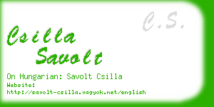 csilla savolt business card